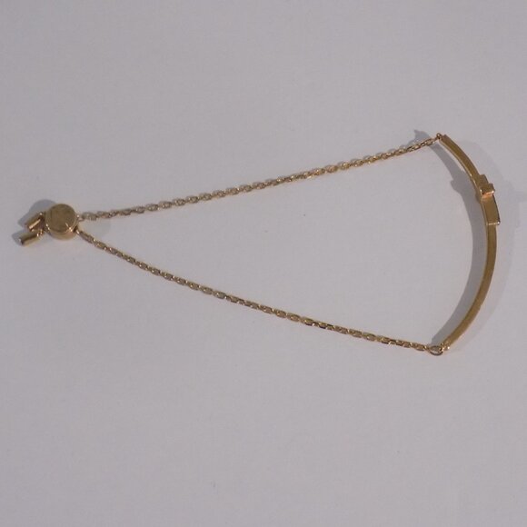 Swarovski Gold Tone Blue Crystal Cross Bracelet with Clear Crystals - Picture 4 of 9